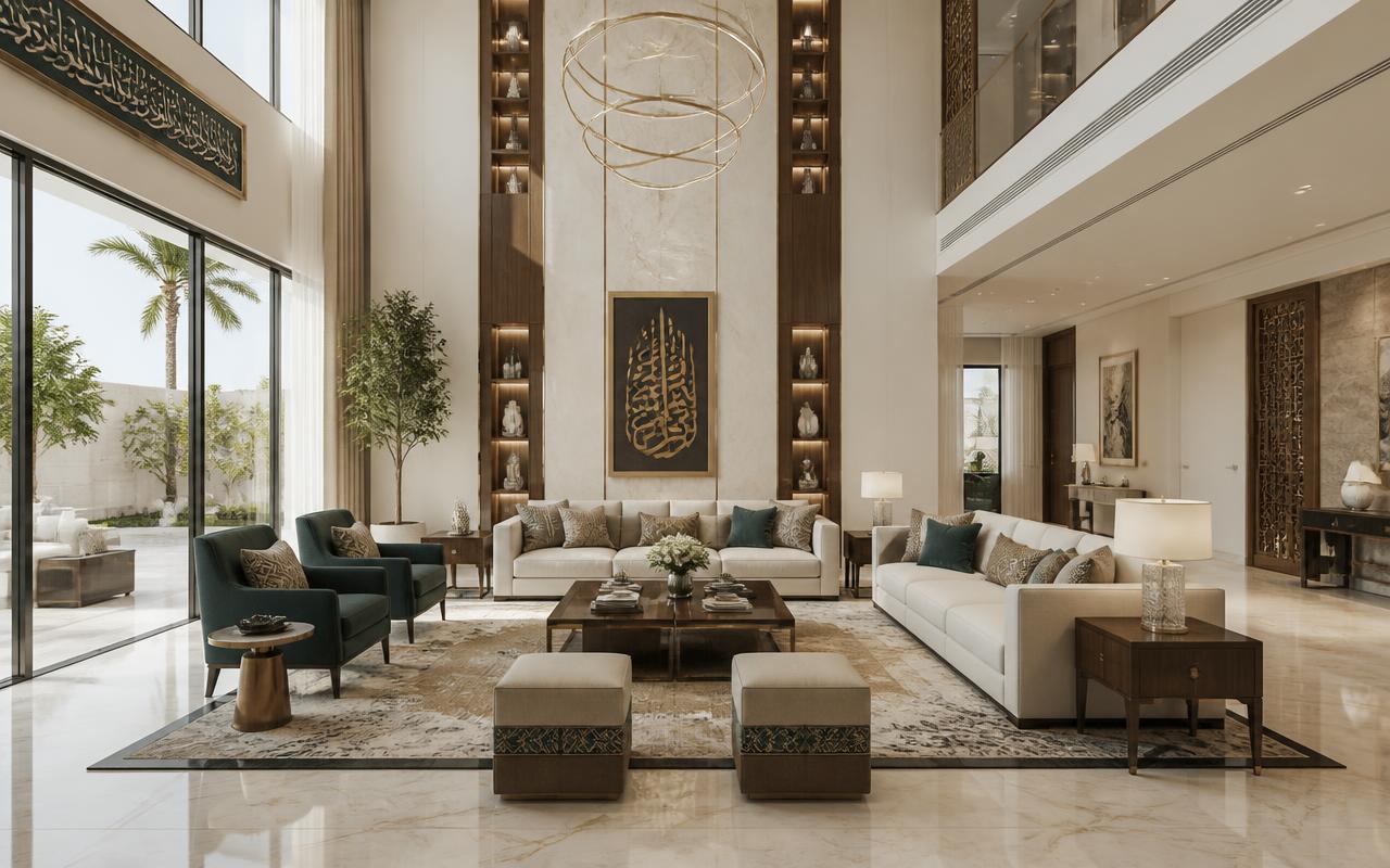 فيلا رقم S-TH-12 في مجتمع السدن – الوطنية للإسكان — المجلس والصالة